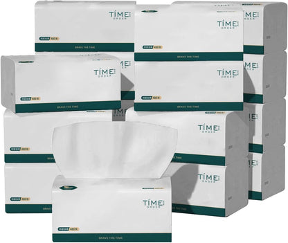 Soft Facial Tissues 7680 Total Sheets, [Not in Box] 4-Ply Ultra Strong & Soft Thick Tissues, 1920 Draws Unscented Paper Tissues for Sensitive Skin, Compact Size for Home, Office and Car 16 Soft Pack