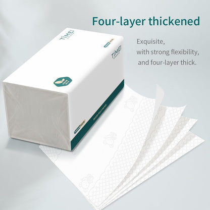 Soft Facial Tissues 7680 Total Sheets, [Not in Box] 4-Ply Ultra Strong & Soft Thick Tissues, 1920 Draws Unscented Paper Tissues for Sensitive Skin, Compact Size for Home, Office and Car 16 Soft Pack
