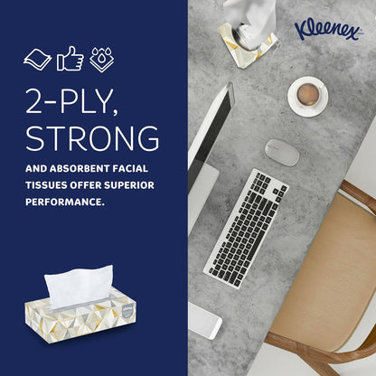 Kleenex Professional Facial Tissue, Bulk, 12 Boxes x 125 Tissues (03076)